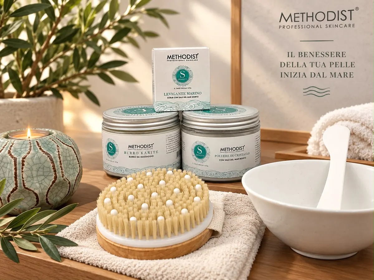 Prodotti Methodist linea S Beauty usati da Pianeta Donna: Levigante marino, Burro karité e Polvere di cristallo